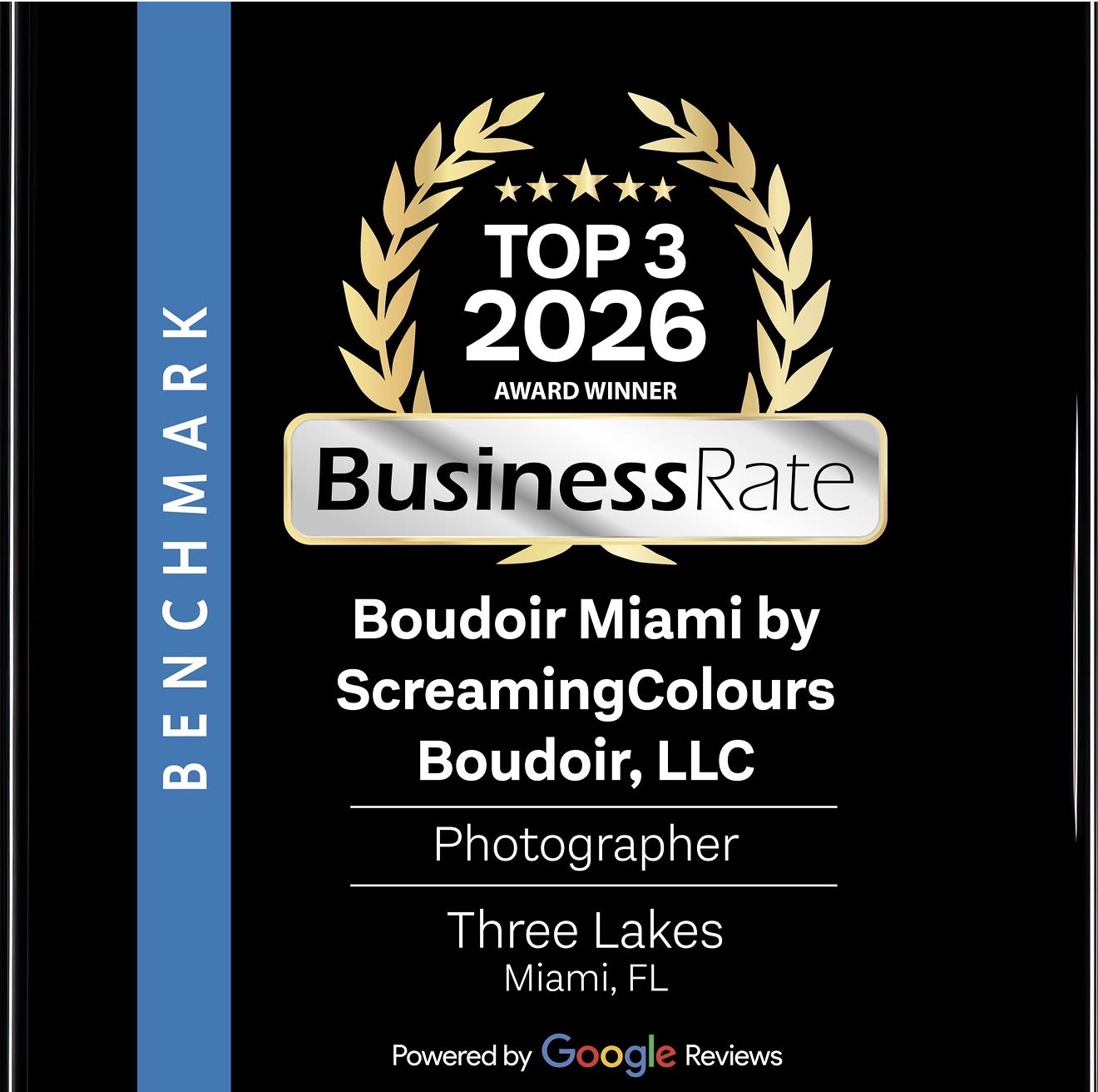 2026 BusinessRate Top 3 Photographer award
