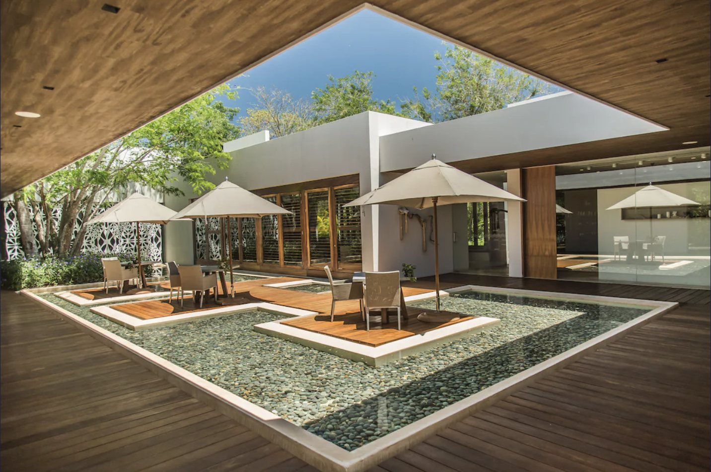 Modern courtyard architecture at Chablé Yucatán