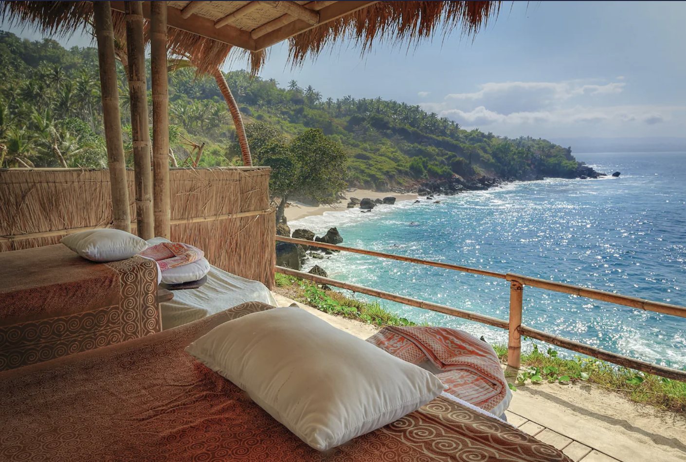 Open-air spa overlooking the Sumba coastline