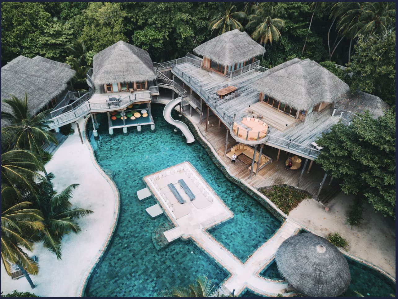 Jungle villa and pool complex at Soneva Fushi